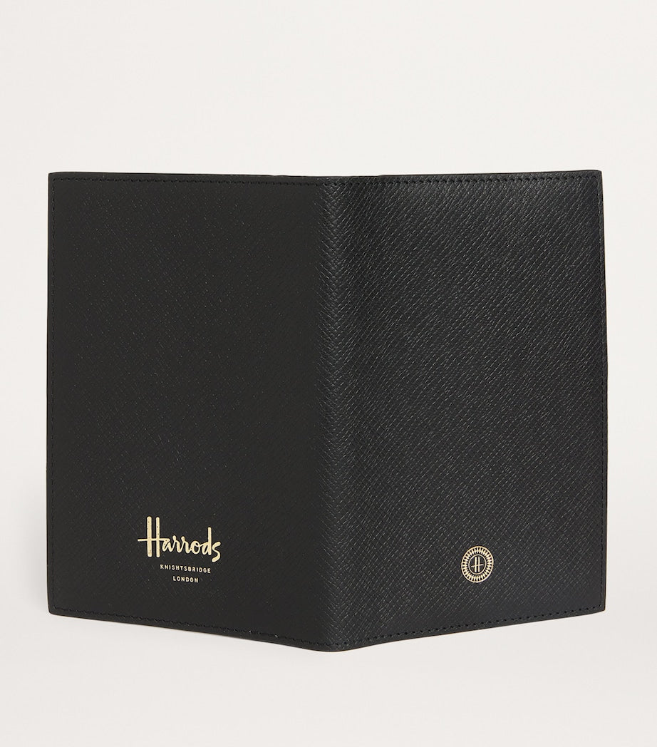 Harrods leather passport holder with slip pockets, imported from the UK