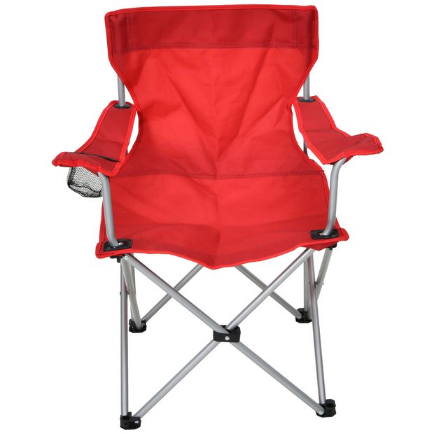 Pro Action red folding camping chair with carry bag - British product