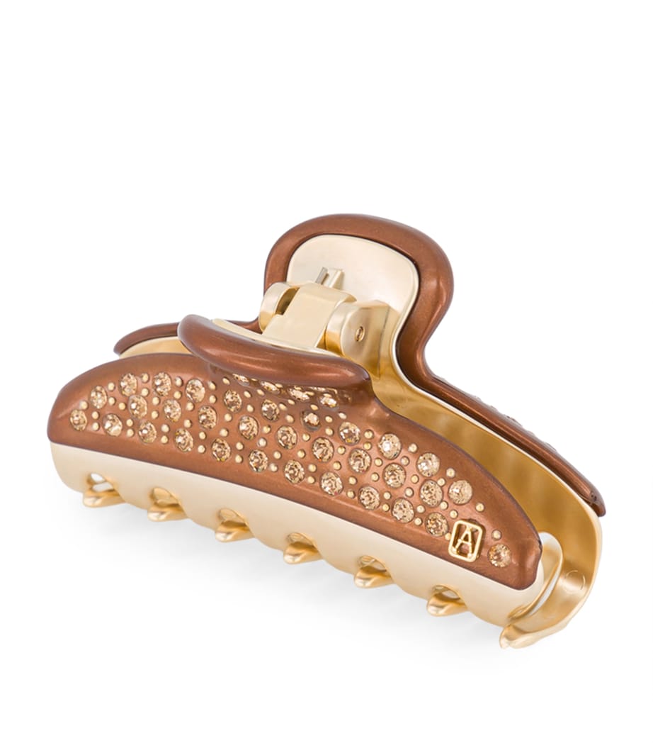 Alexandre de Paris gold-plated claw hair clip 7.5cm (British brand)