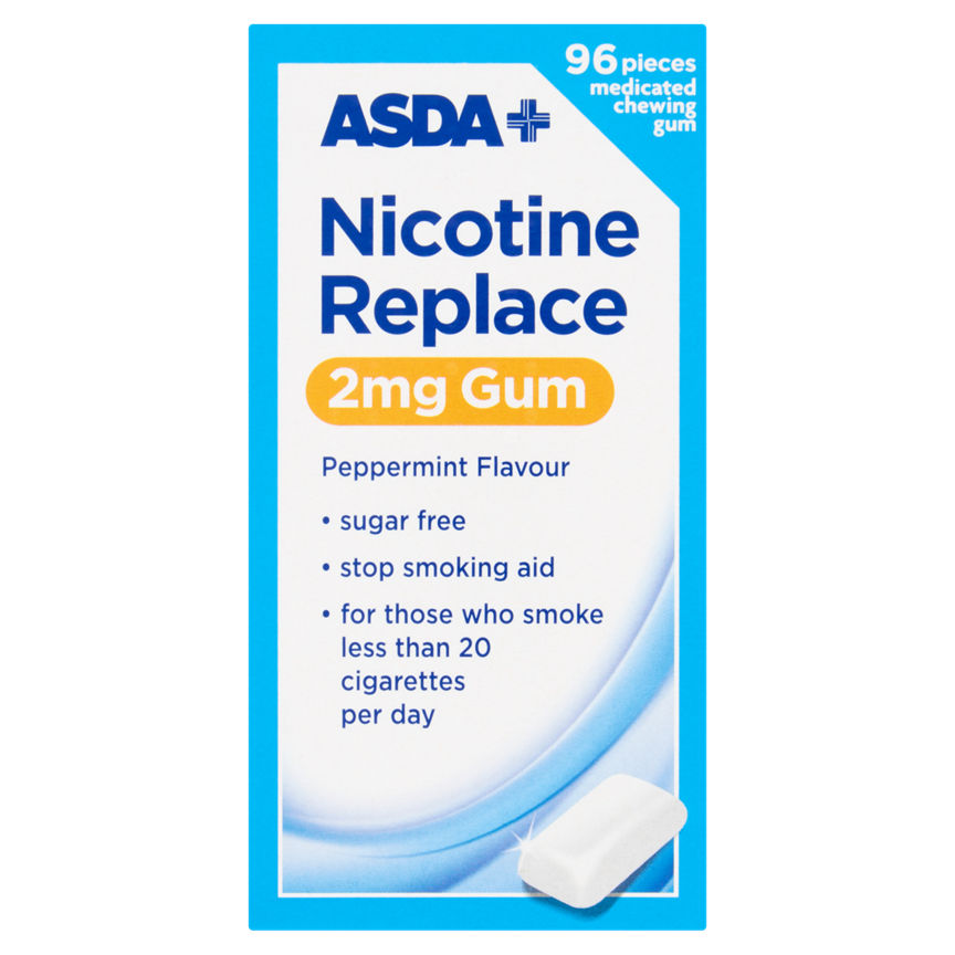 ASDA Nicotine Replace 2mg Gum Peppermint Flavour