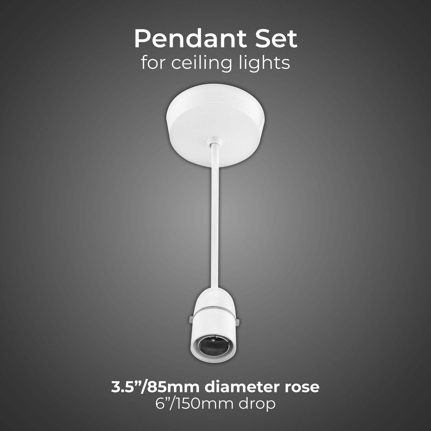 BG ceiling rose with BC light bulb fitting, UK version