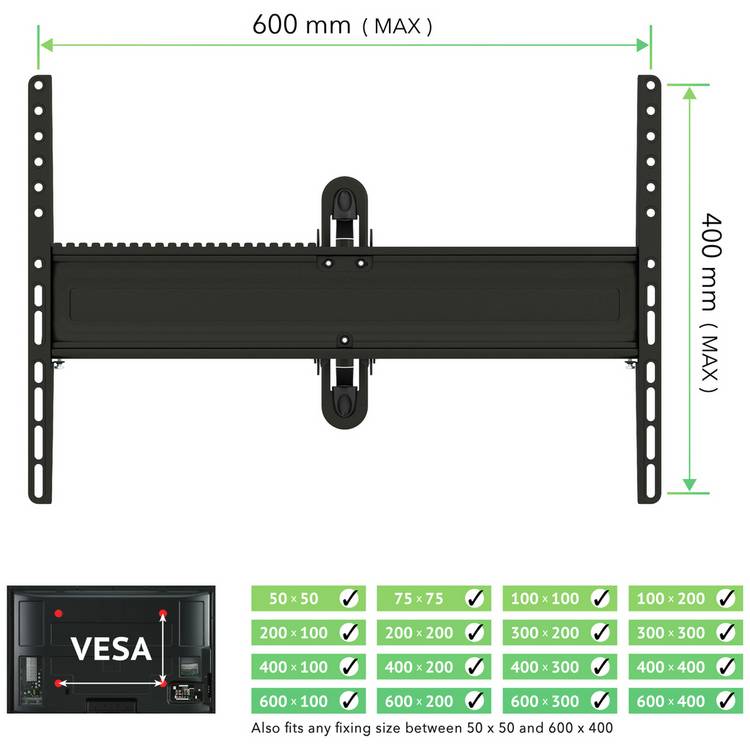 AVF multi-position TV wall bracket 40-85 inch - British product