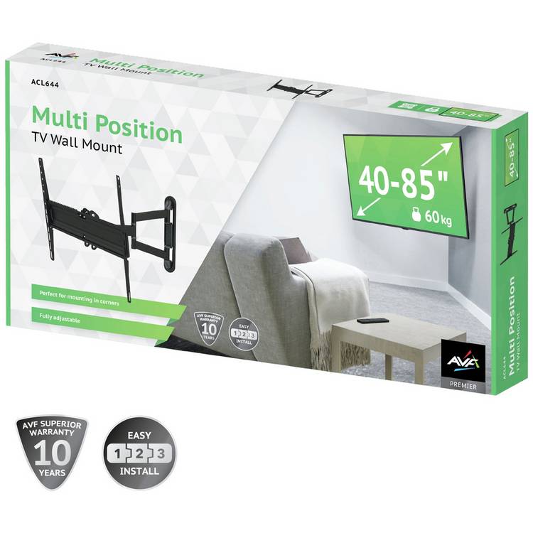 AVF multi-position TV wall bracket 40-85 inch - British product