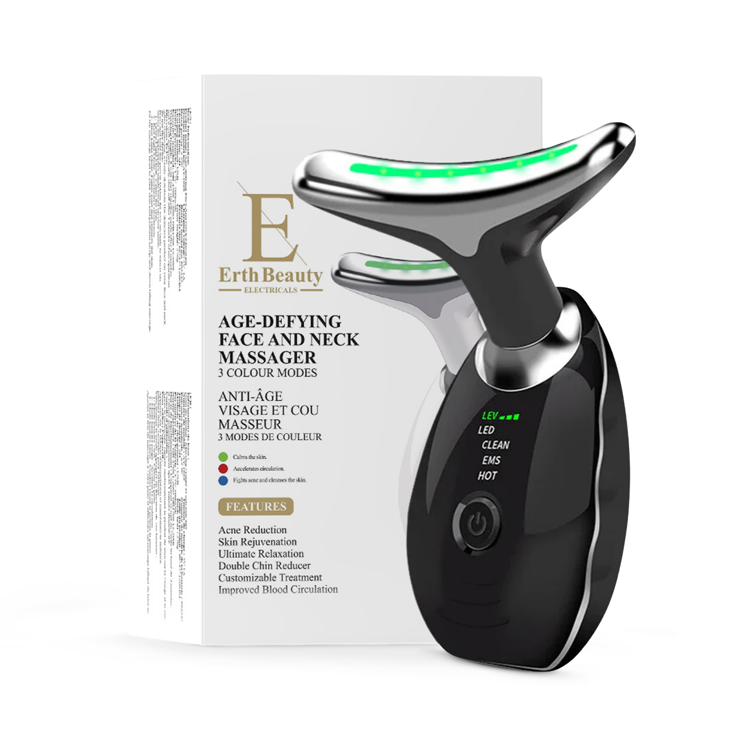 Erth Skin London age-defying face and neck massager, imported from the UK