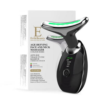 Holland & Barrett Erth Skin London Age-Defying Face and Neck Massager Black- Buy online at McGrocer