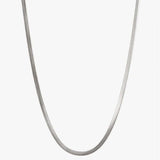 MUCHV herringbone chain necklace in silver 45cm - British product