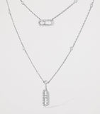Messika Move Uno white gold diamond pave necklace 0.60ct (British brand)