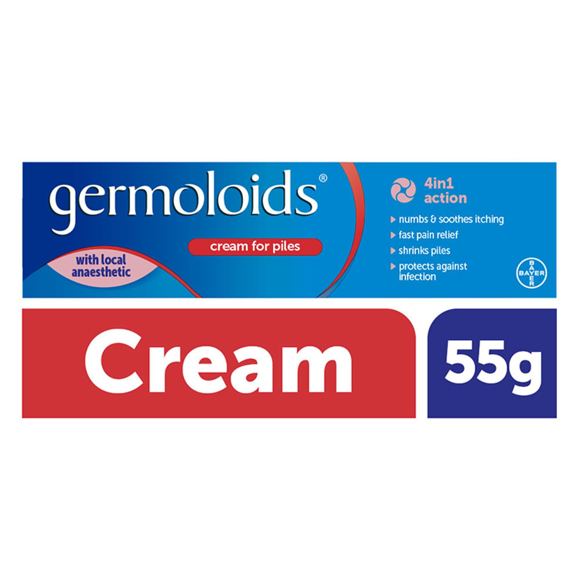 Germoloids Haemorrhoids Cream 55g stomach & bowel Sainsburys   