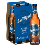 San Miguel Alcohol Free Lager Beer 4x330ml Bottles GOODS Sainsburys   