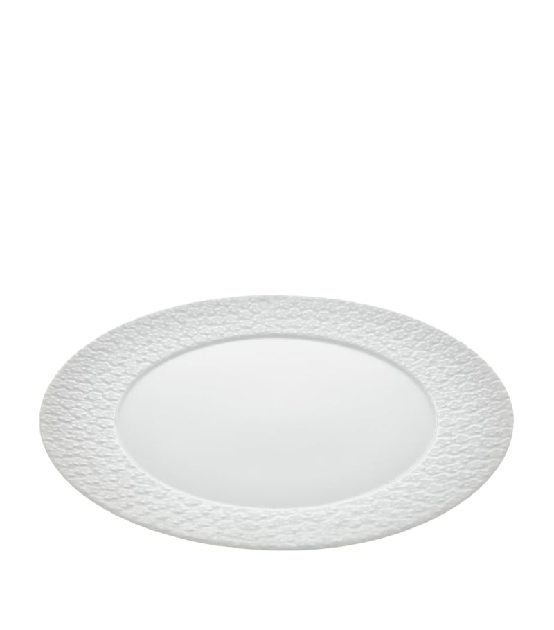 Oval Charger Plate with Snowball Blossom Design 33cm