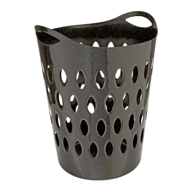 Argos Home laundry basket glitter black 55L (British brand)