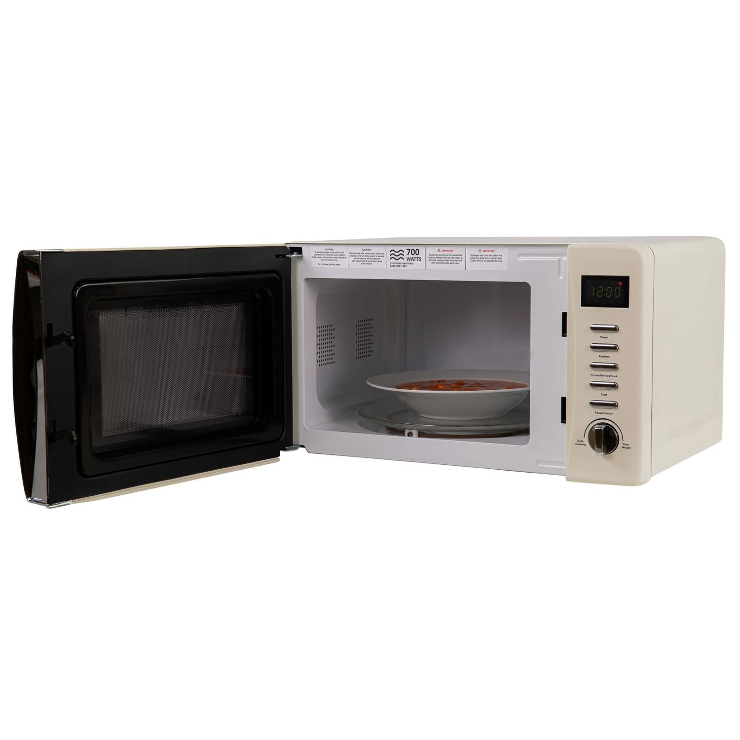 Russell Hobbs cream microwave 17L, imported from the UK