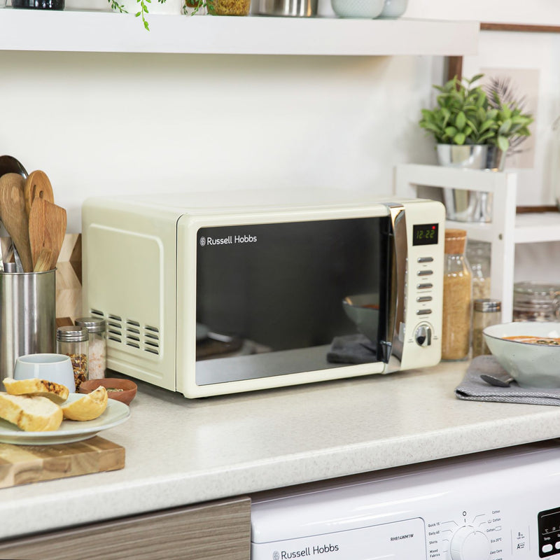 Russell Hobbs cream microwave 17L, imported from the UK