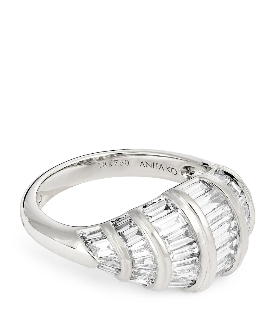 Anita Ko white gold diamond domed Zoe ring, imported from the UK