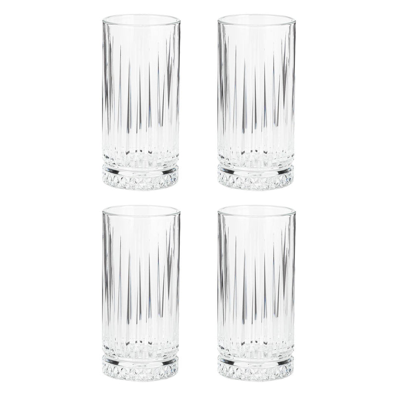 Argos Home 445ml pressed hi ball glasses set of 4 (British brand)