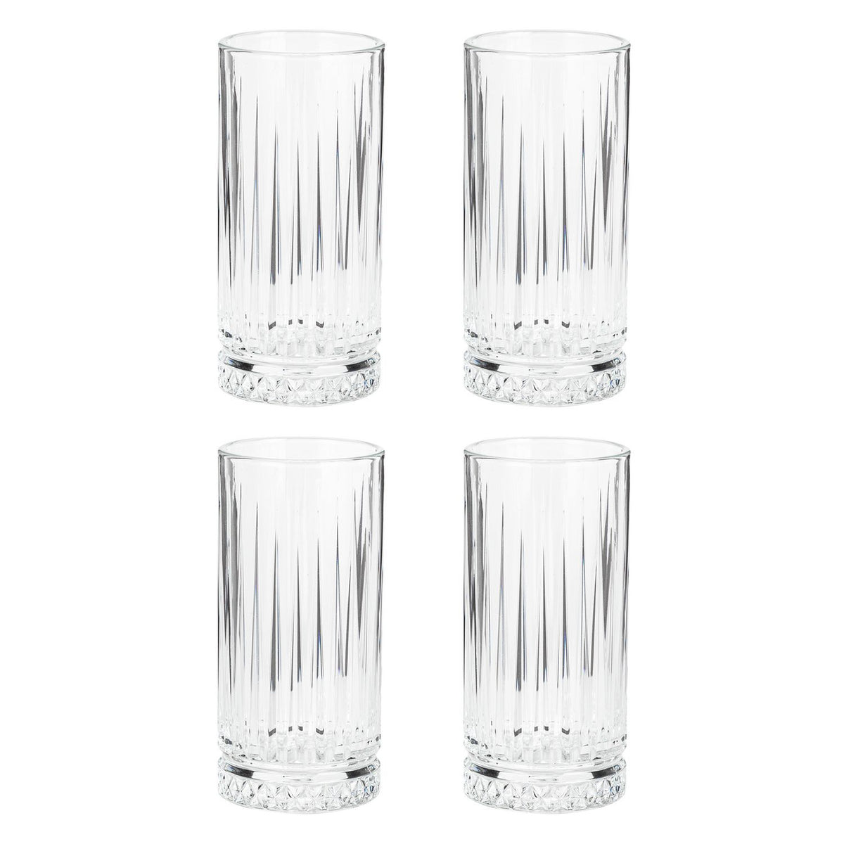 Argos Home 445ml pressed hi ball glasses set of 4 (British brand)