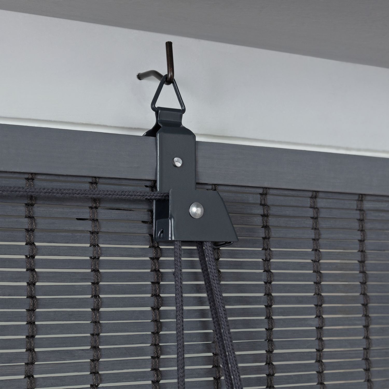 Habitat Bamboo Grey Roller Blind - 120cm