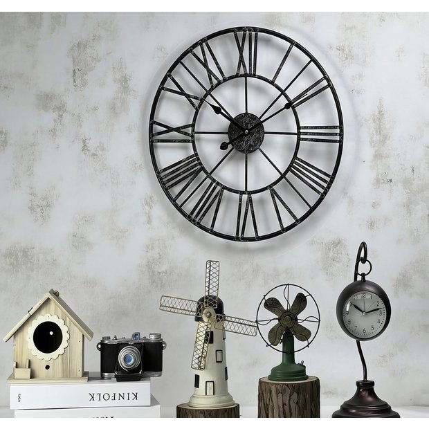 Argos Home large numerical wall clock black 45cm, UK version