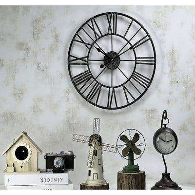 Argos Argos Home Large Numerical Wall Clock - Black - 45cm Diameter- Buy online at McGrocer