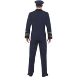Smiffys Pilot Costume Navy Blue, imported from the UK