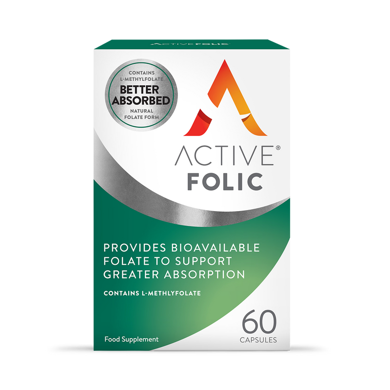 Active Folic supplement 400mcg 60 Capsules - British product