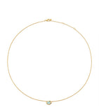 Monica Vinader small gold vermeil aquamarine Odyssey necklace - British product