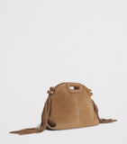 Maje Miss M suede shoulder bag 16x31cm, imported from the UK