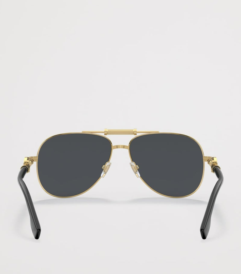 Versace Metal Pilot Sunglasses VE2236, imported from the UK