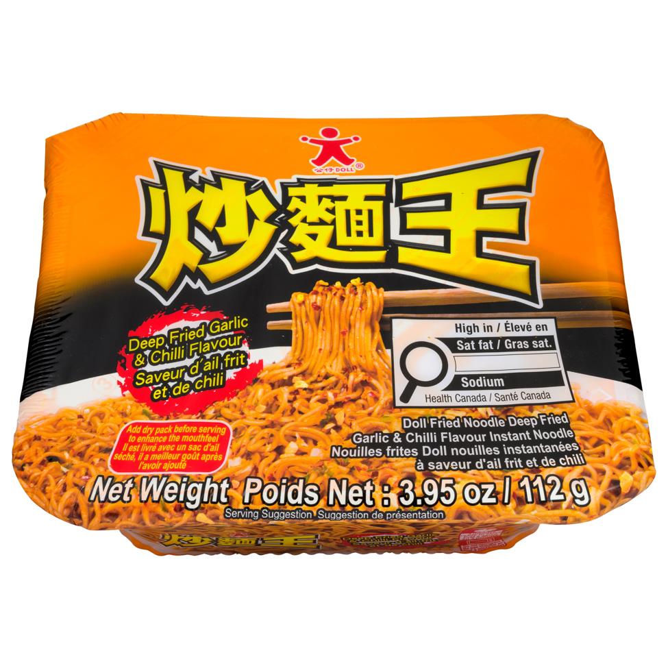 Doll fried noodle deep fried garlic chilli flavour, UK version