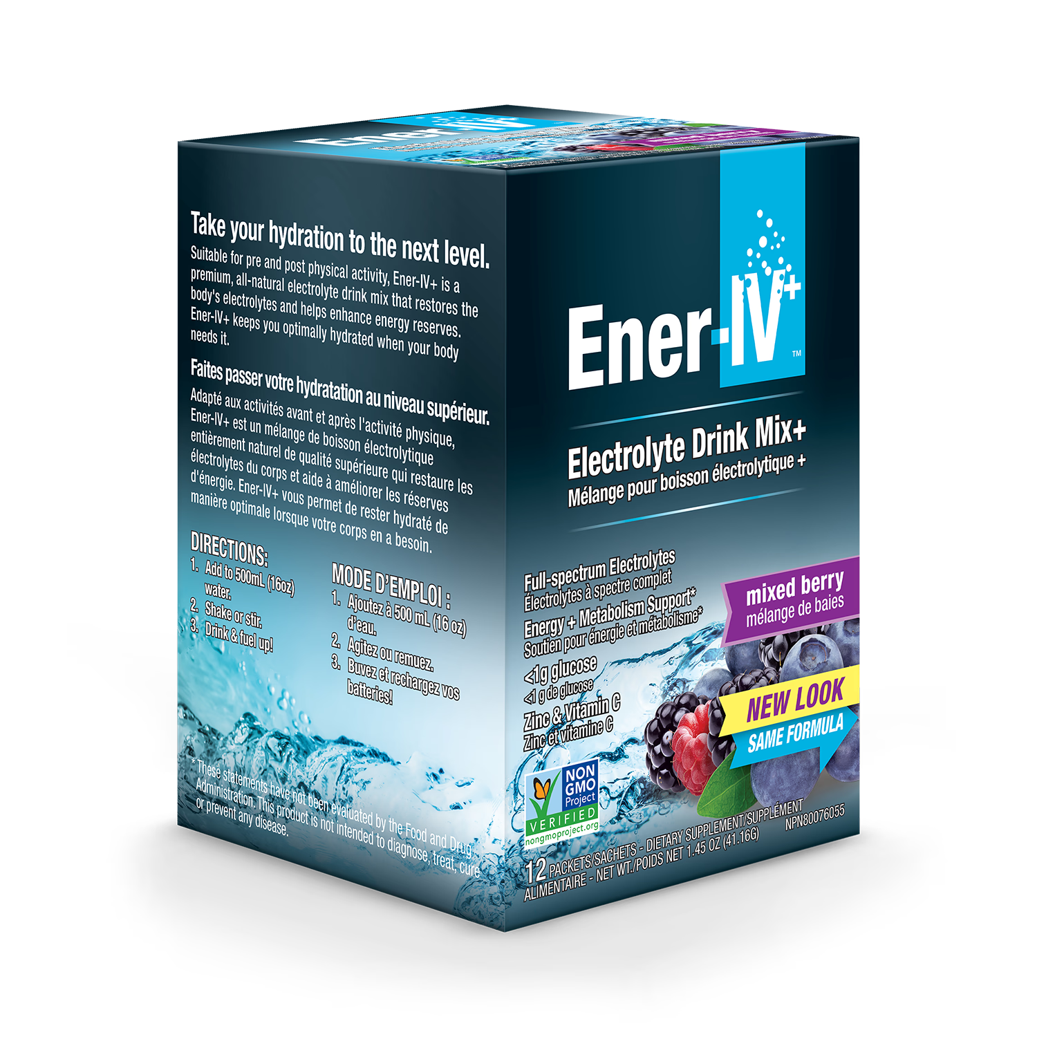 Ener Life Ener-IV Electrolyte drink mix 12 sachets, UK version