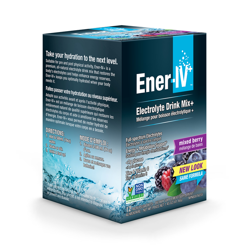 Ener Life Ener-IV Electrolyte drink mix 12 sachets, UK version