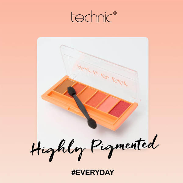 Technic Mini 6 Eyeshadow Palette Heat Is On Edit (British brand)