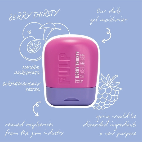 PULP Berry Thirsty gel moisturiser 40ml, imported from the UK