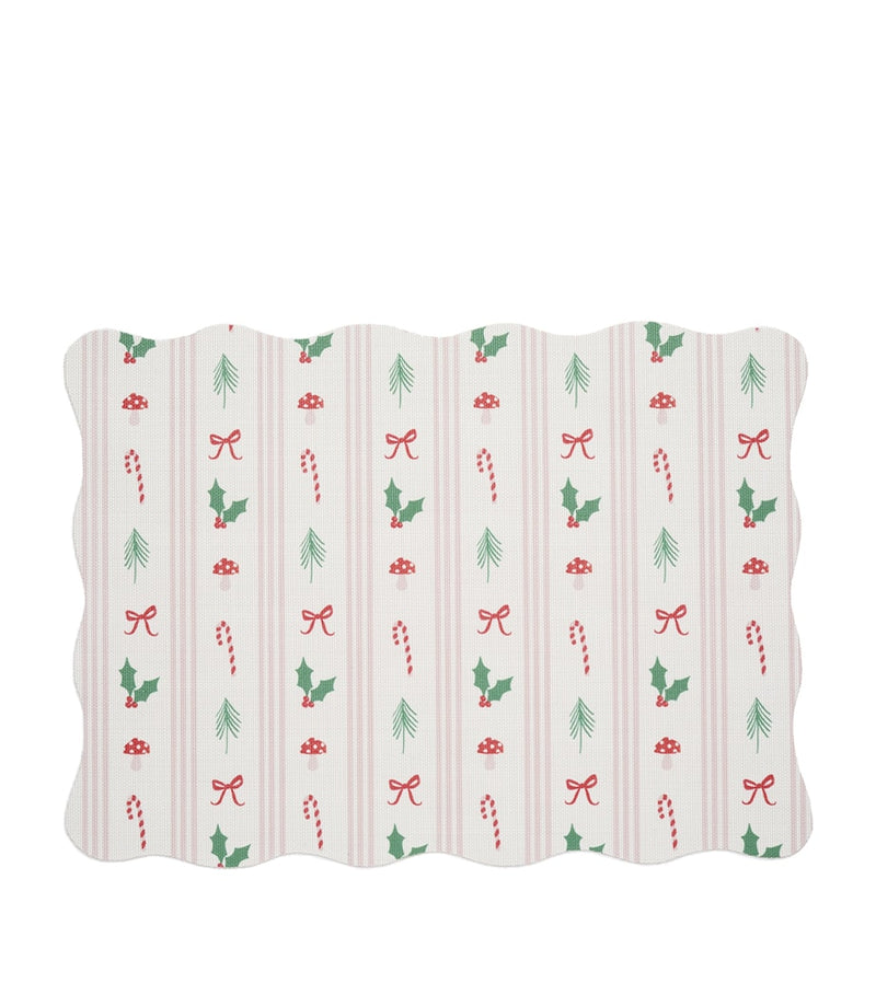 Chilewich Festive Icon Stripes placemat 34cm x 47cm - British product