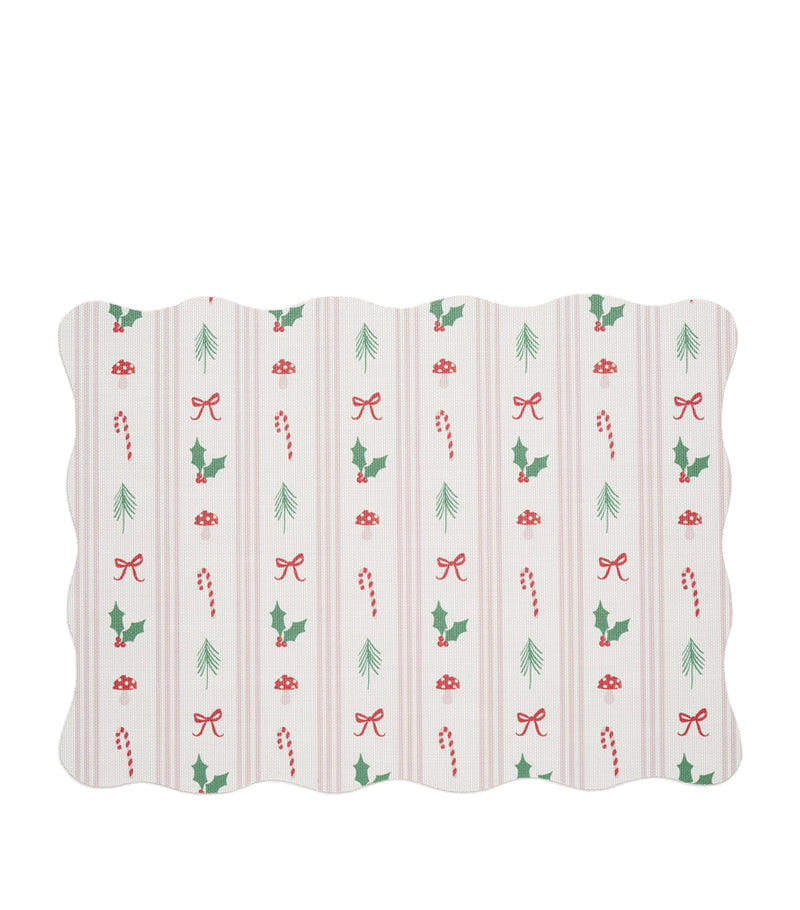 Chilewich Festive Icon Stripes placemat 34cm x 47cm - British product