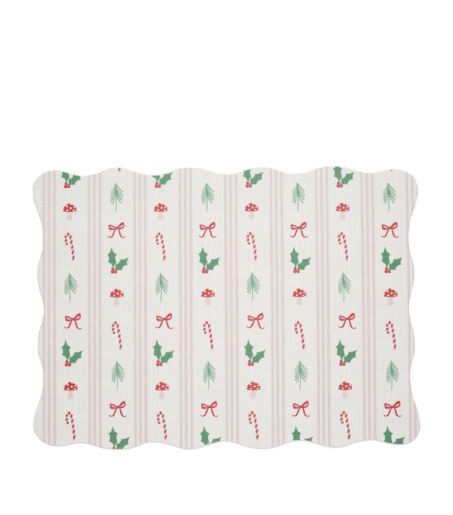 Chilewich Festive Icon Stripes placemat 34cm x 47cm - British product