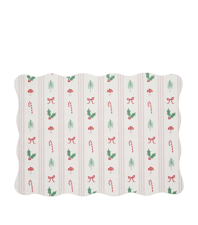 Chilewich Festive Icon Stripes placemat 34cm x 47cm - British product