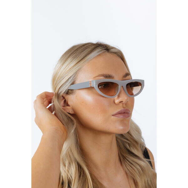 SVNX retro oval sunglasses light grey, imported from the UK