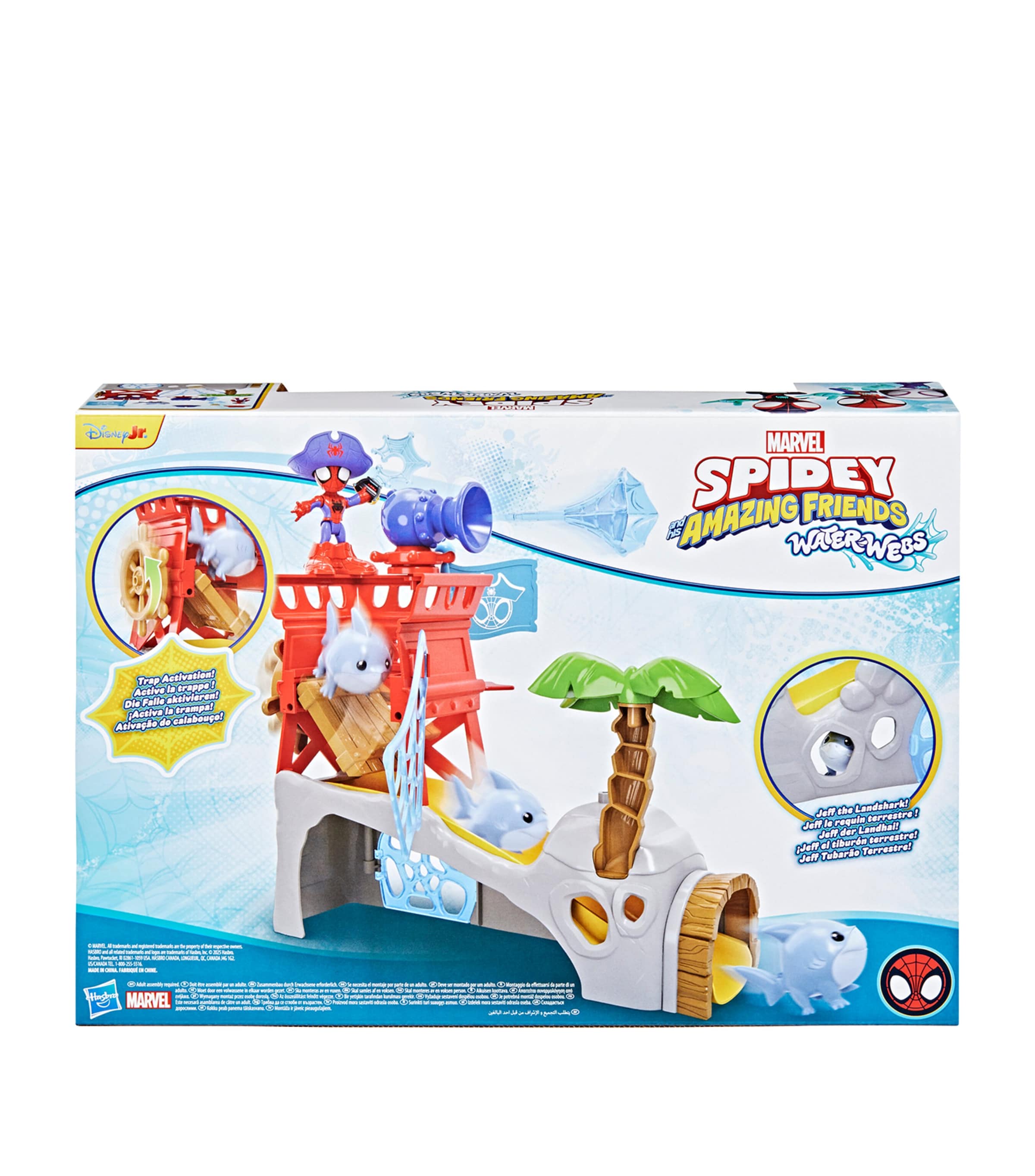 Marvel Spider-Man Water-Webs Spidey Island playset, imported from the UK