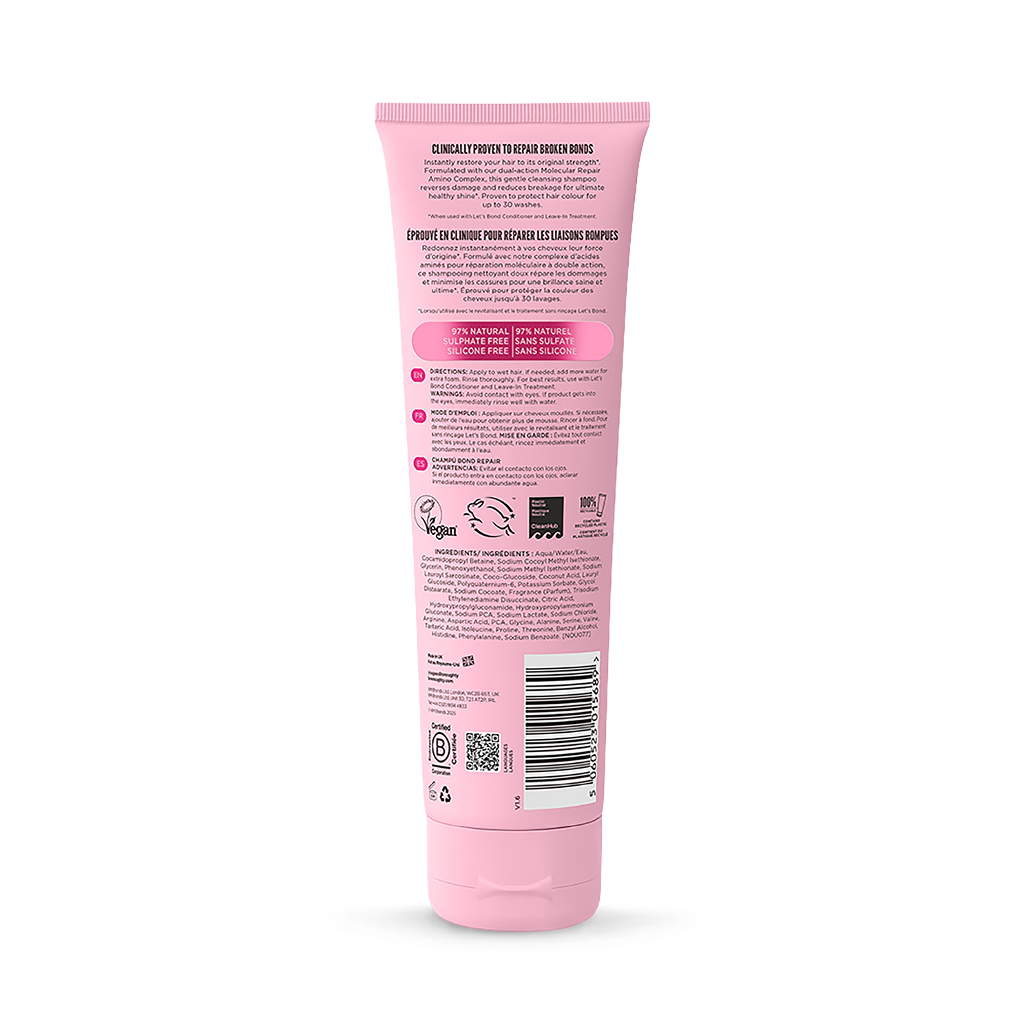 Noughty Let's Bond shampoo 250ml (British brand)