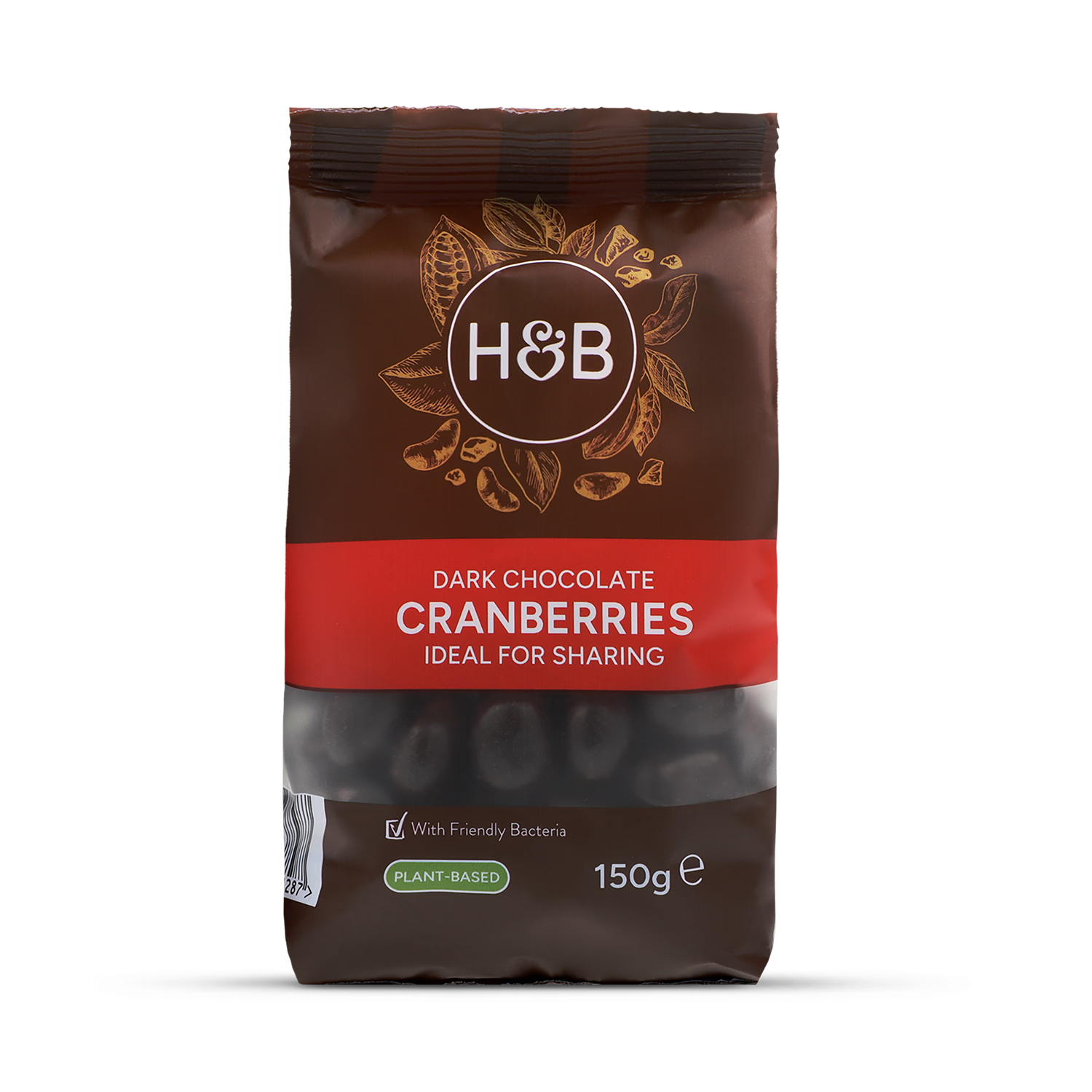 Holland & Barrett dark chocolate cranberries 150g, UK version