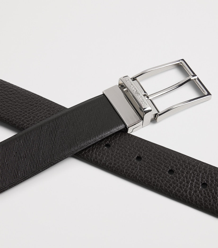 Emporio Armani grained leather belt 3cm (British brand)
