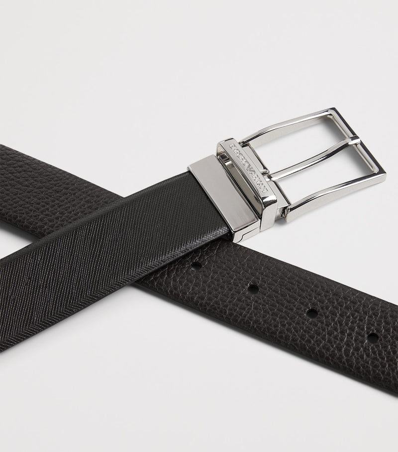 Emporio Armani grained leather belt 3cm (British brand)