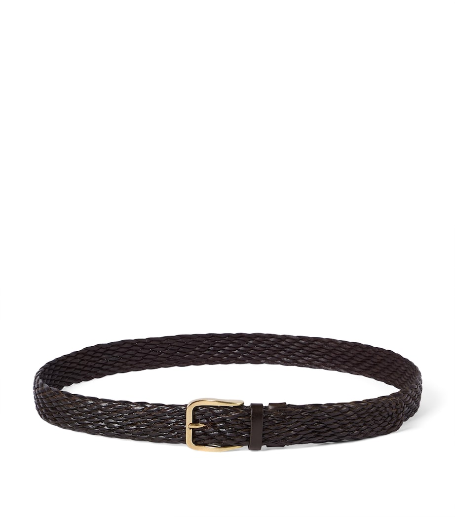 Brunello Cucinelli calfskin woven belt (British brand)