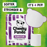 Cheeky Panda bamboo toilet paper quilted 4-ply 45 rolls - British product