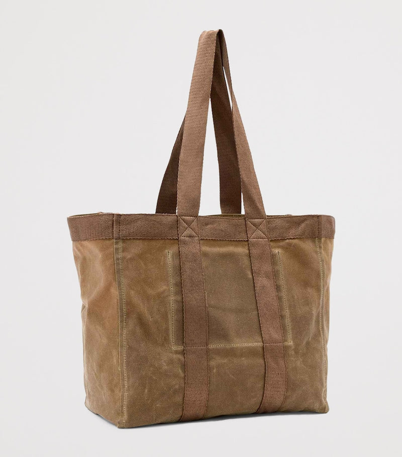 AllSaints Layo organic cotton canvas tote bag, imported from the UK