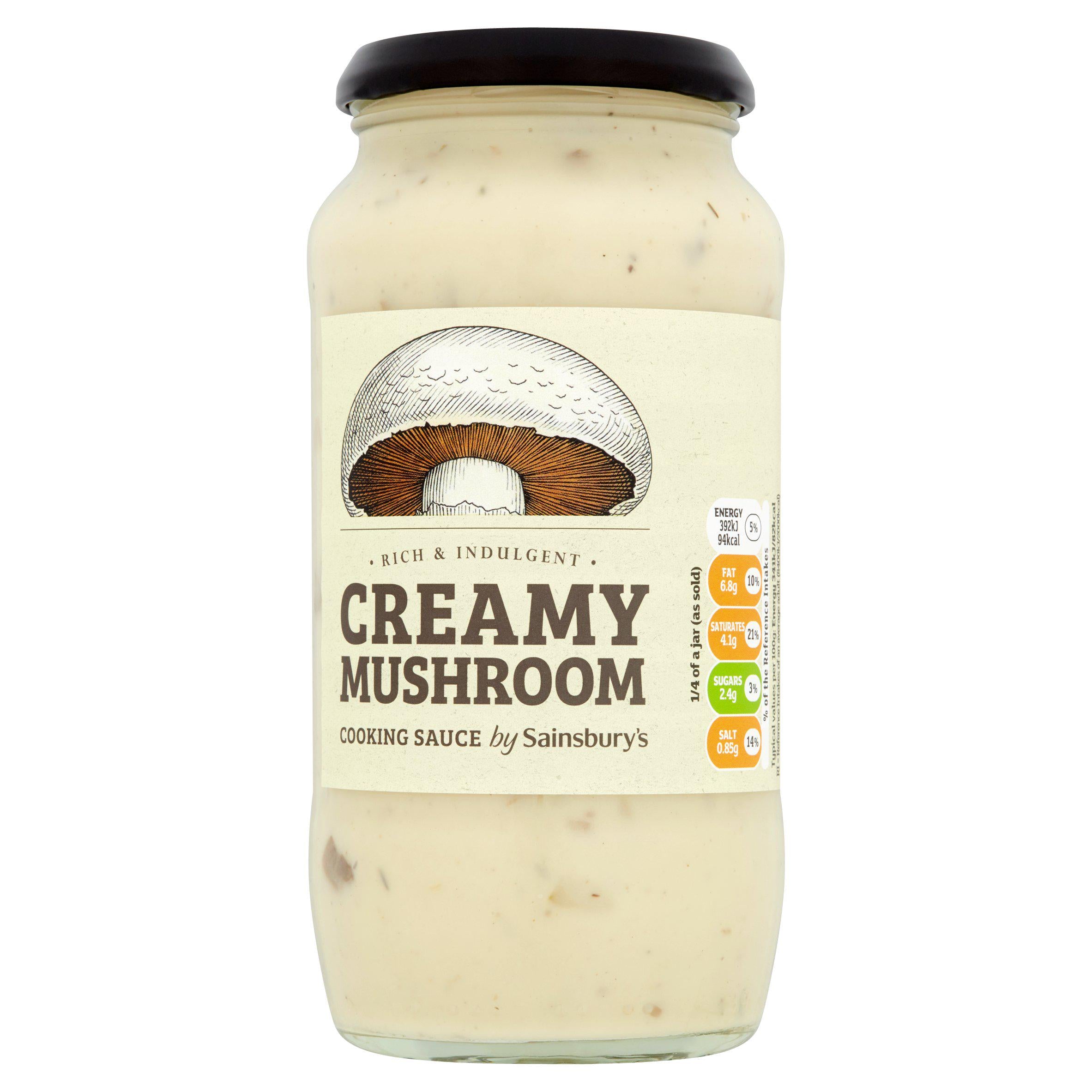 Sainsbury's Creamy Mushroom Cooking Sauce 460g Traditional & packet sauces Sainsburys   