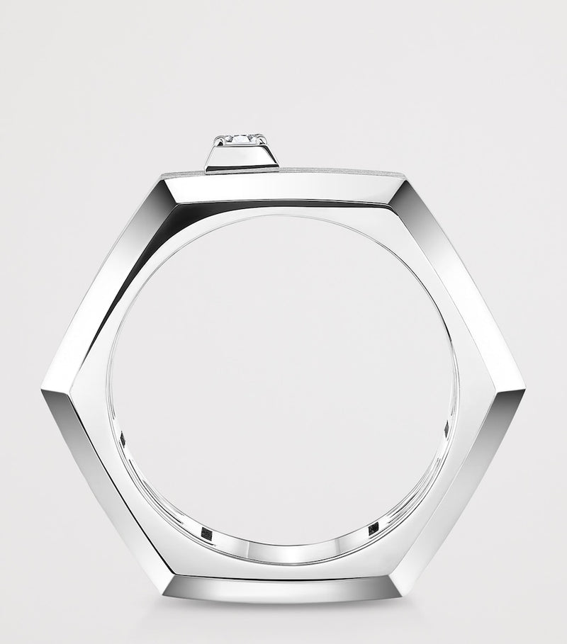 Messika moderniste white gold diamond ring, imported from the UK
