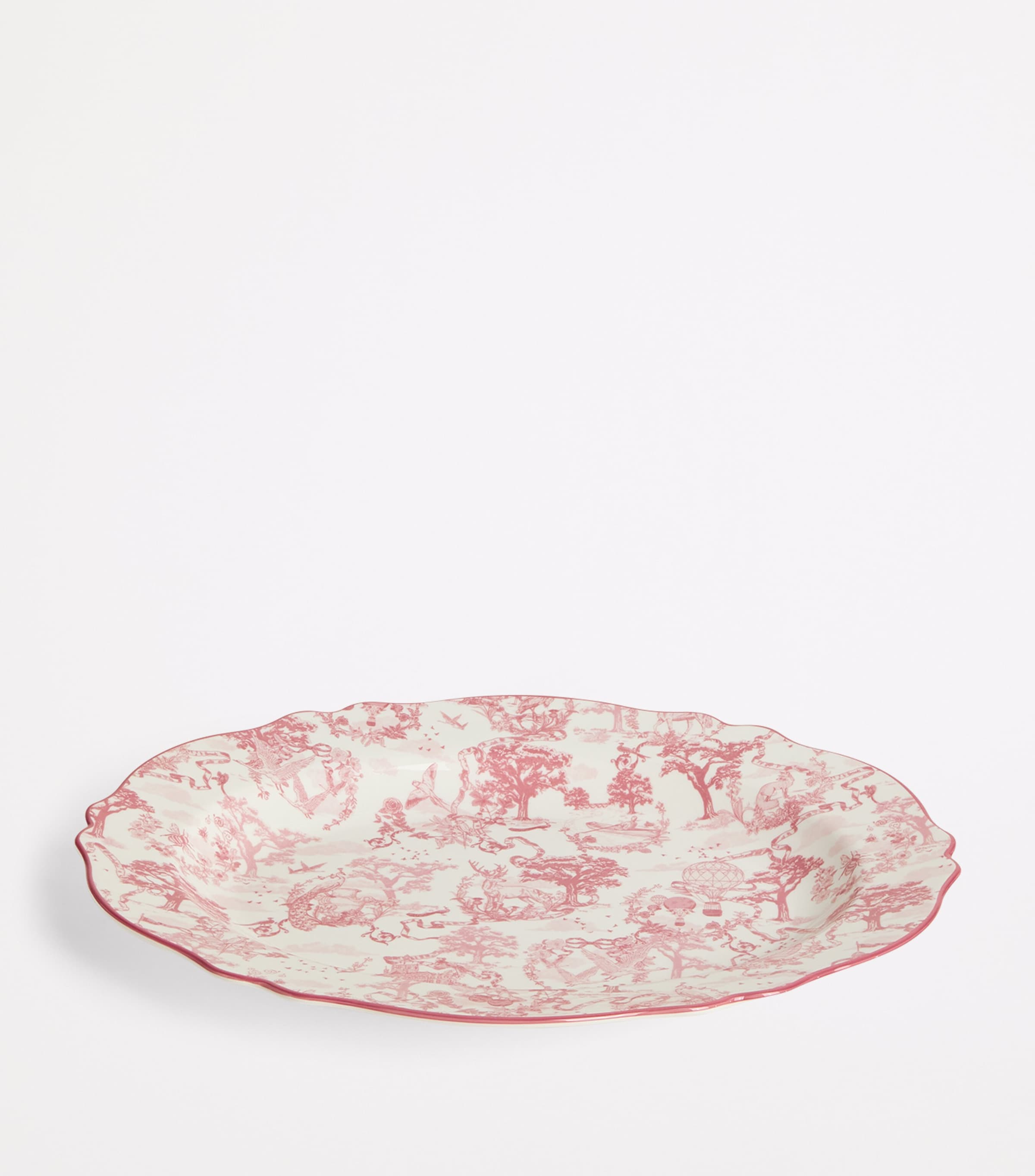 Harrods bone china toile platter 36cm, UK version