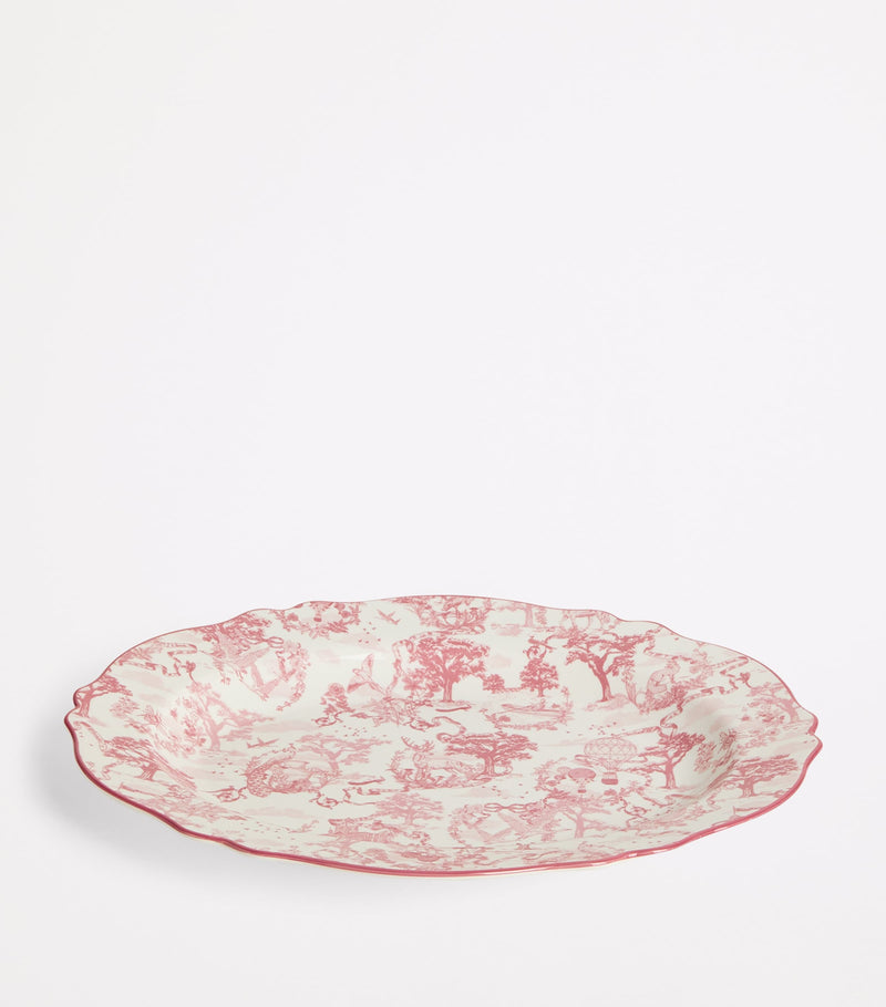 Harrods bone china toile platter 36cm, UK version